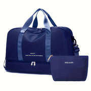 Bleu foncé avec sac à cosmétiques