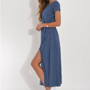 Points de polka bleus