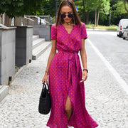 Points de polka roses