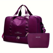 Violet foncé avec sac à cosmétiques